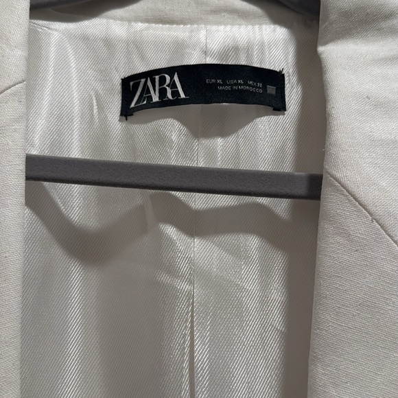 Zara white linen blazer - Picture 2 of 4